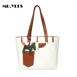 Shoulder Bags Designer Bag For Women Large Capacity Pu Leather Female Shopping Tote Handbags Casual Shopper 2024 Summer