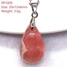 Pendants Natural Red Rhodochrosite Pendant Jewellery For Women Men Luck Love Gift Water Drop Beads Argentina Stone Crystal Gemstone AAAAA