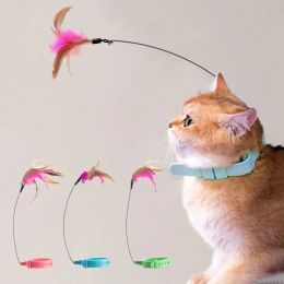 Toys Interactive Cat Toys Cat Teaser Stick Collar Selfhi Game for Cats Stick Funny Pet Cat Toys Pet Accessories Juguwtes Para Gatos