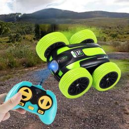 Cars 2.4G 4wd Mini Rc Stunt Car High Speed Drift Buggy Doublesided Remote Control Cars 360° Flip Kids Robot Boy Toy