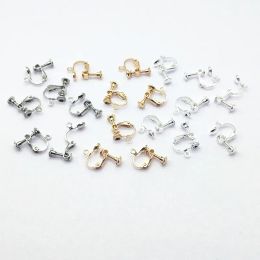 Components New arrival! 18x14mm 100pcs Copper Screw Ear Clip Connector for Hand Made Earrings DIY parts,Jewelry Findings & Components