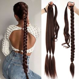 Wig Ponytail Women's Winding Hair Extensions, Ponytail Braids, Synthetic Wig Braids, Boxing Ponytail Braids, in Stock, New Products for Foreign Trade