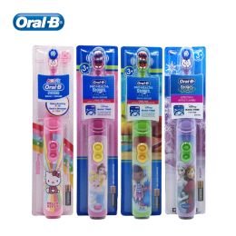 Heads Oral B Kids Electric Toothbrush Gum Care Extra Soft Bristles Rotation Cleaning Teeth AA Battery Powered for Children 3+