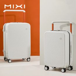 Luggage Mixi Gorgeous Wide Handle Suitcase 24" Travel Luggage Rolling Wheels Women Men 20" Carry On Cabin Hardside Patent Design M9276