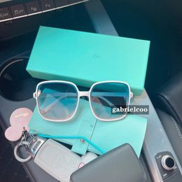 Designer evening costume accessories blue classic printed fashionable UV resistant sunglasses with bag storage box