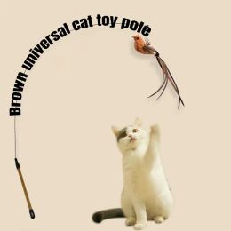 Toys Cat Supplies Simulated Birds Interactive Cat Toys Funny Feather Birds and Clock Cat Stick Kitten Toys