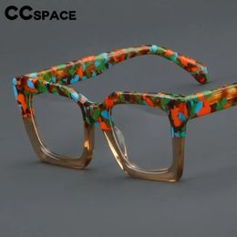 56909 Fashion Colourful Acetate Optical Spectacle Frame Women Large Size Vintage Glasses Frame Men Prescription Spectacles 240415