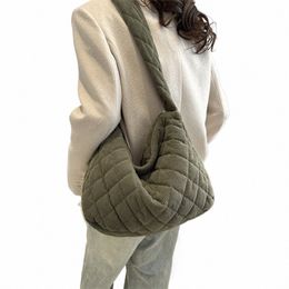 trendy Shoulder Bag 2024 Quilted Casual Underarm Bag Large Capacity Totes Bag Party b9lq#