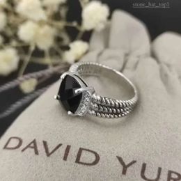 David Yurma Ring Twisted Vintage Band Designer Jewellery Rings for Women Men with Diamonds Sterling Silver Luxury Gold Plating Engagement Gemstone Gift 2990