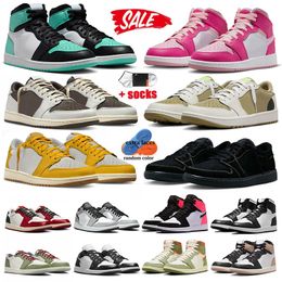 High Tops Sneakers TS Golf 1 1s Basketball Shoes Canary Low For Men Women Reverse Mocha Panda Mid Fierce Pink Chicago Mens Shoe Trainers Sports Sneakers Big Size 13