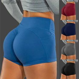 Women's Tracksuits Womens seamless fitness shorts bicycle shorts high waisted womens clothing push up elastic breathable 2022 yq240422