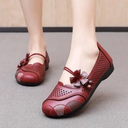 Casual Shoes CXMMATW Mom Women's Leisure Soft Bottom Surface Middle-aged And Old People Flat Non-slip Hollow