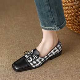 Casual Shoes Retro Temperament Women Spring Summer Lowheel Shallow Mouth Single Shoe Square Toe Wild Fairy Style Ladies