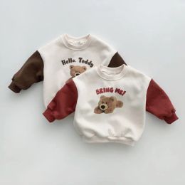 T-shirts Spring New Baby Cartoon Tops Kids Long Sleeve T Shirts For Boys Bear Print Sweatshirt Fashion Girls Tee Autumn Infant T Shirt