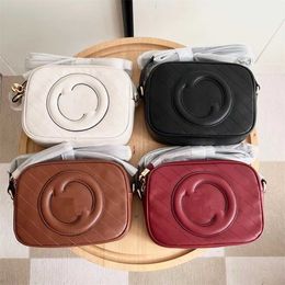 Tote bag high definition Dual Camera Single Crossbody Fashion Versatile Blondie Leather Small Square