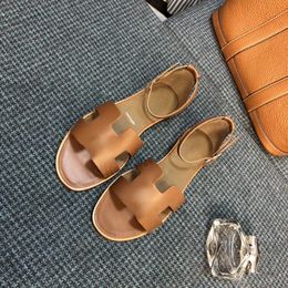 Fashion Summer Women Classic Casual One Strap Shoe Travel Flat Sandals Beach Roman Open Toe Sandals size 35-42
