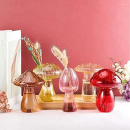 Vases Borosilicate Glass Vase Unique Mushroom Planter For Home Decoration Plant Propagation Station Flowers Women