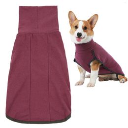 Dog Apparel Pet Clothes Coat Easy Wear Sweater High Collar Soft Gift Jumper Keep Warm Vest Autumn Winter Breathable Indoor Outdoor Solid