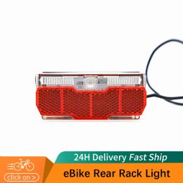 Lights Ebike Rear Light Luggage Carrier Lamp Rear Rack Tail Light with Reflector for City Folding Electric Bike 6V 24V 36V 48V