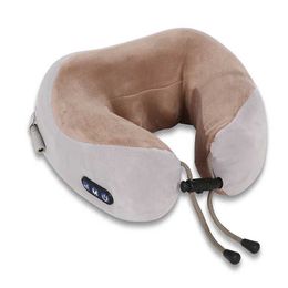 Massagers elétricos, travesseiro de massagem em forma de U Multi Funcional, travesseiro vibratório Pillow Massager de pescoço do pescoço da vértebra cervical Y240422