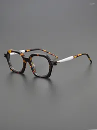 Sunglasses Frames Niche Literary Personality Square Thickened Glasses Frame Splicing Multicolor Designer Retro Big Face Optical Prescription