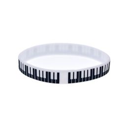 100PCS Piano Key Silicone Rubber Bracelet Great To Used In Any Benefits Gift For Music Fans213J