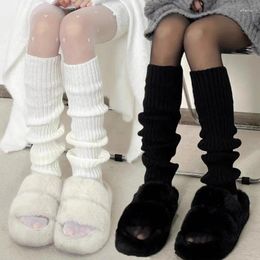 Women Socks Lolita Women's Long Sweet Girl Knitted Warm Foot Cover Y2K Accessories Autumn Winter Heap Sock Boot Cuffs