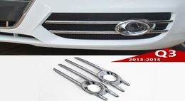 Chrome Car Front Fog Lamps Frame Decorative Trim Strip For Q3 2013-2015 Exterior Styling Accessories Stickers8357723