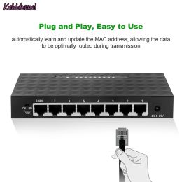 Switches Kebidumei 10/100Mbps 8 Port Network Switch Fast Ethernet Network Switcher LAN Hub/Full or Half duplex Exchange EU US Plug