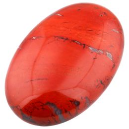 Display TUMBEELLUWA Natural Red Jasper Oval Palm Stone Worry Stone Healing Chakra Reiki Cabochon Jewellery Decoration 60x40x20mm