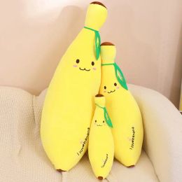 Dolls Soft Cartoon Smile Banana Plush Toys Stuffed Fruit Pillow Cushion Creative Girls Valentine's Gift Baby Appease Plush Toy Doll