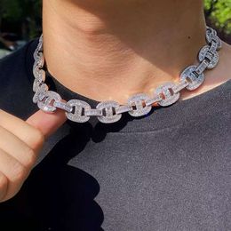 Top Quality Custom Diamond Pass Test Hip Hop 925 Silver Iced Out Moissanite Cuban Link Chain