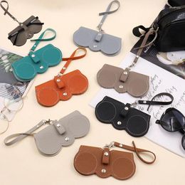 Storage Bags Convenient Anti Pressure Glasses Bag PU Leather Spectacle Case Sunglasses Hanging Protective Cover
