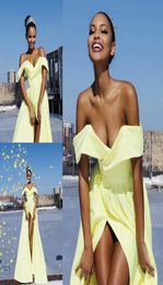 2021 Sexy Mermaid Evening Dresses Boat OffShoulder with Yousef aljasmi Labourjoisie Trumpet Evening Gowns Party Dresses Front Spl9477819