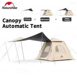 Tents And Shelters Naturehike 210T Polyester Shade Tent One-touch -up Camping Portable PU2000mm UPF50 Canopy Automatic For 3-4 People