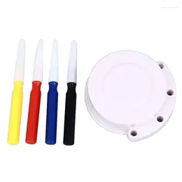 Watch Repair Kits 4Pcs Oil Pin Pen Dip 1Pc Oiler Dish Tool Set Cleaning Hold Repairing Accessory For Watchmakers