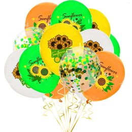 Party Decoration Sunflower Theme Balloons Sun Yellow Flower Leaf Latex Balloon Happy Birthday Summer Baby Shower Kids Toy Globos