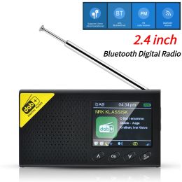 Radio Portable Digital Radio Bluetoothcompatible 5.0 Portable Stereo DAB FM Audio Receiver Broadcasting Player 2.4 inch LCD Display