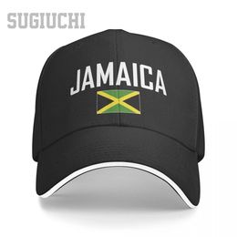 Unisex Sand JAMAICA Flag And Font Baseball Cap Men Women Hip Hop Caps Golf Hat Fishing 240407