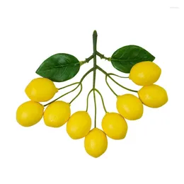 Party Decoration Fake Fruit Home Living Room Kitchen House Artificial 9 For Head Simulation Yellow String