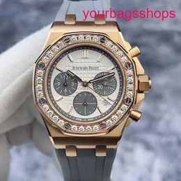 AP Titanium Wrist Watch Royal Oak Series 26231or Rose Gold Diamond Automatic Mechanical Womens Watch 37mm Warranty