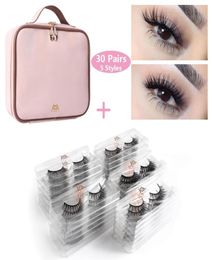 Whole 3050 Pairslot Eyelashes 3d Mink Lashes Extension Natural Long False Eyelashes 1pcs Women Waterproof Make Up Bag Kit4122415