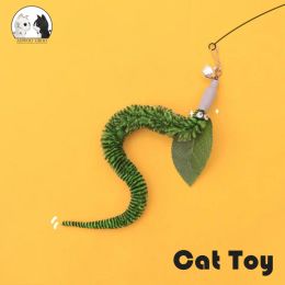 Toys Caterpillar Cat Toy Set Cat Feather Teaser Wand Toy for Kitten Cat dog Plush Worms Interactive Training Playing Stick Pet Toy