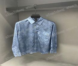 21ss men printed t shirts Water wash Silk Long Sleeve Shirt clothes mens tag letter polo Black white blue 084642844