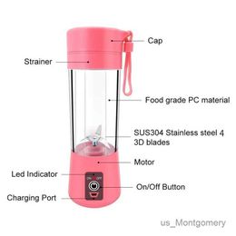 Juicers New Design Mini Portable Juicers Electric Mixer Fruit Smoothie Blender for Kitchen Automatic Fresh Squeezer