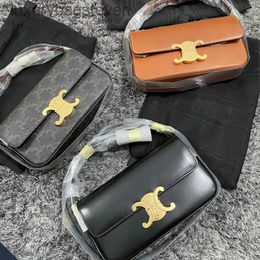 Cellin bags designer women genuine leather bag high quality New Underarm Bag Versatile Small Square Bag Old Flower Single Shoulder Bags