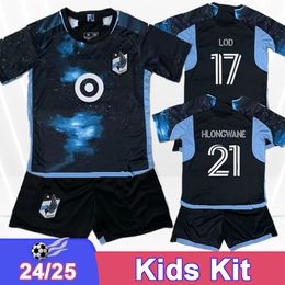 24 25 Minnesota United FC Kids Kit Soccer Jerseys FRAGAPANE ROSALES REYNOSO BOXALL LOD Home Child Suit Football Shirt Short Sleeve Uniforms
