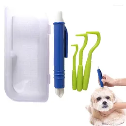 Dog Apparel 4PCS/set Pet Flea Remover Tool Kit Plastic Scratching Hook Cat Grooming Supplies Tick Picker Accessories