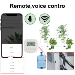 Control WiFi Automatic Watering System for Indoor Potted Plants DIY Drip Irrigation Kit Double Pump Remote Control for Smart Life APP
