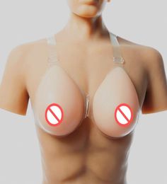 Silicone Bust Form Breast Pads Crossdress Artificial Fake Breast With Bra Strap For Breast Cancers 1 Piece 600g2806392